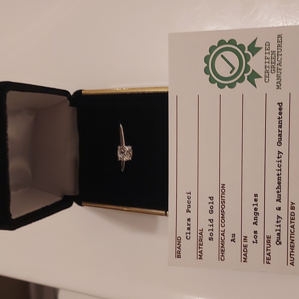 Clara Pucci  .80ctw Diamond Solitaire in White Gold 8.25sz